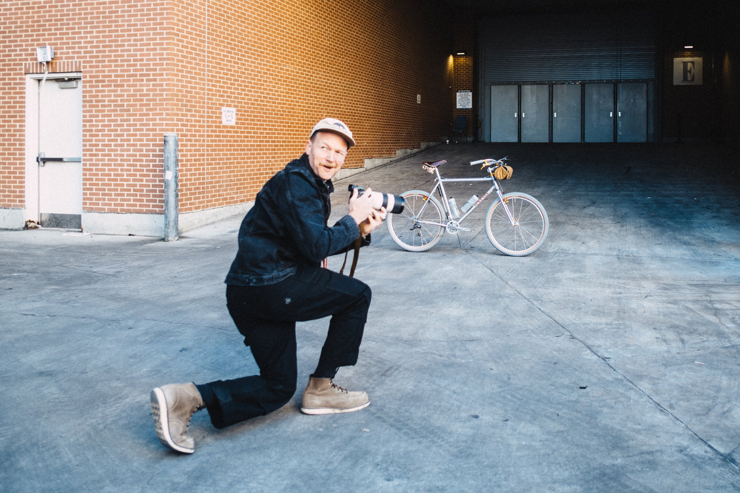 JW shooting the ALUMALITH at Philly bike expo --- I think he likes it