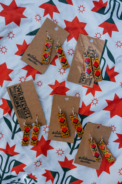 barn quilt earrings