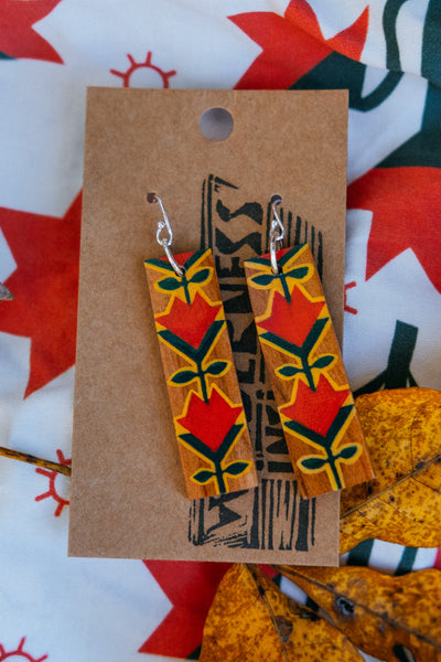 barn quilt earrings