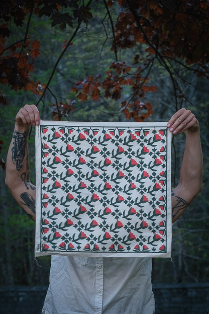 LaRon's Tulips and Holly Bandana